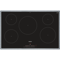 Refurbished Siemens EH845FVB1E 80cm 5 Zone Induction Hob Black With Stainless Steel Frame