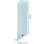Low Energy 850w Infrared Designer Glass Wall Mounted Heater with Towel Rail and Smart WiFi Alexa - IP24 Bathroom Safe