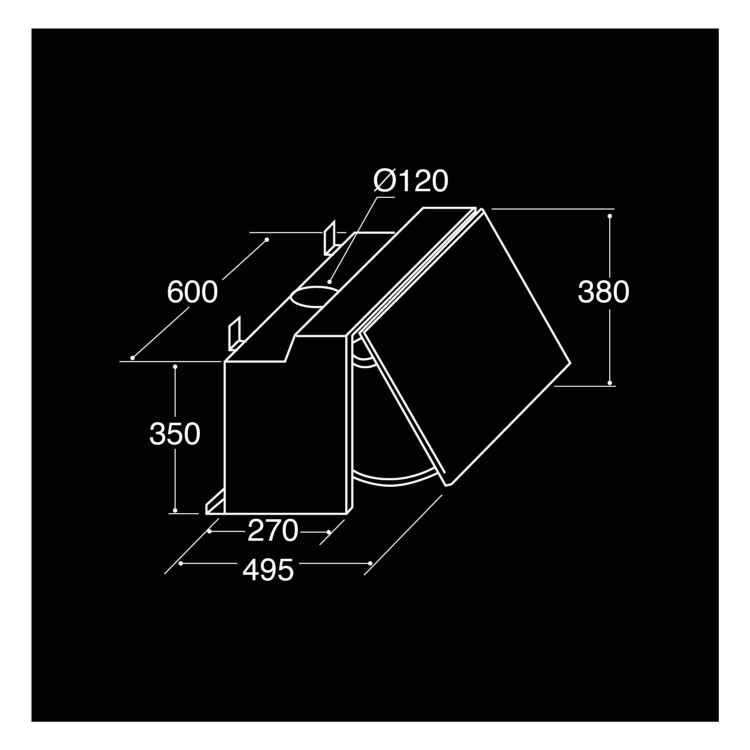 CDA 60cm Integrated Cooker Hood - Grey