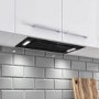 electriQ 52cm Glass Canopy Cooker Hood - Black