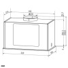 electriQ 52cm Glass Canopy Cooker Hood - Black