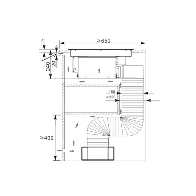Refurbished electriQ EIQ60INDDF 60cm Venting Induction Hob with Flex Zone Black