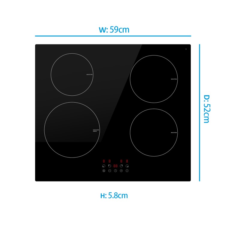 electriQ 60cm 4 Zone Induction Hob
