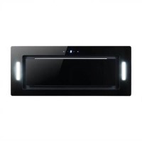 Refurbished electriQ EIQ72GBLCAN 72cm Canopy Hood Black Glass Refurbished electriQ EIQ72GBLCAN 72cm Canopy Hood Black Glass