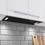 Refurbished electriQ EIQ72GBLCAN 72cm Glass Canopy Cooker Hood Black