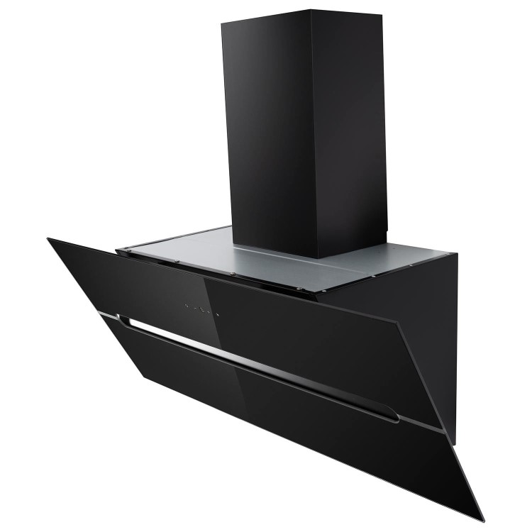 electriQ 90cm Angled Cooker Hood - Black
