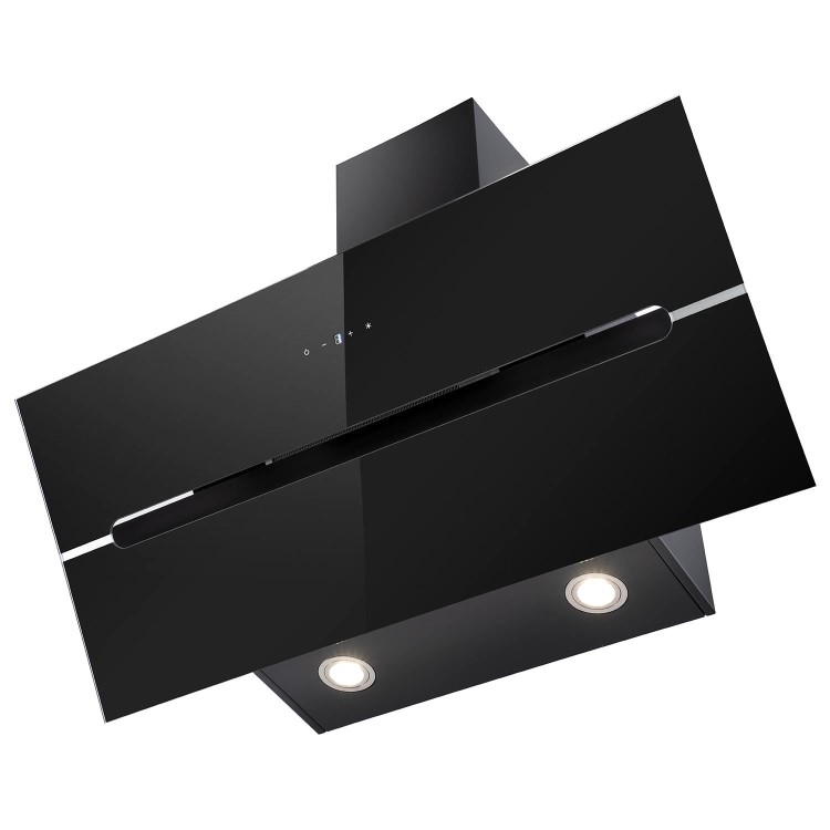 electriQ 90cm Angled Cooker Hood - Black