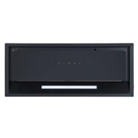 electriQ 90cm Canopy Cooker Hood with Visor - Black
