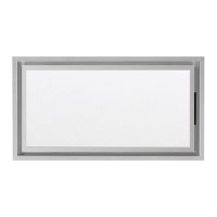 electriQ 90cm Ceiling Cooker Hood with LED Panel - White & Stainless Steel
