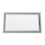 electriQ 90cm Ceiling Cooker Hood with LED Panel - White & Stainless Steel