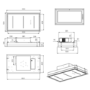 electriQ 90cm Ceiling Cooker Hood with LED Panel - White & Stainless Steel