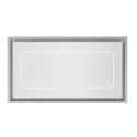 EIQ90CHLL electriQ 90cm Ceiling Cooker Hood - White Glass & Stainless Steel