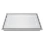 electriQ 90cm Ceiling Cooker Hood - White Glass & Stainless Steel