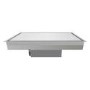 electriQ 90cm Ceiling Cooker Hood - White Glass & Stainless Steel