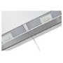 electriQ 90cm Ceiling Cooker Hood - White Glass & Stainless Steel