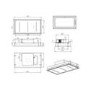 electriQ 90cm Ceiling Cooker Hood - White Glass
