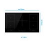Refurbished electriQ EIQ90INDFLEX 90cm 5 Zone Induction Hob with Flex Zone