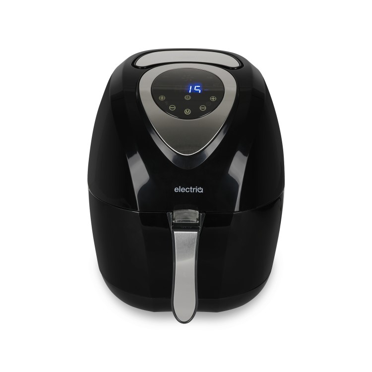 electriQ Digital Health Air Fryer XL 3.2L 1400W with Digital Controls and Divider