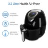 electriQ Digital Health Air Fryer XL 3.2L 1400W with Digital Controls and Divider