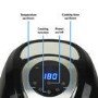 electriQ Digital Health Air Fryer XL 3.2L 1400W with Digital Controls and Divider