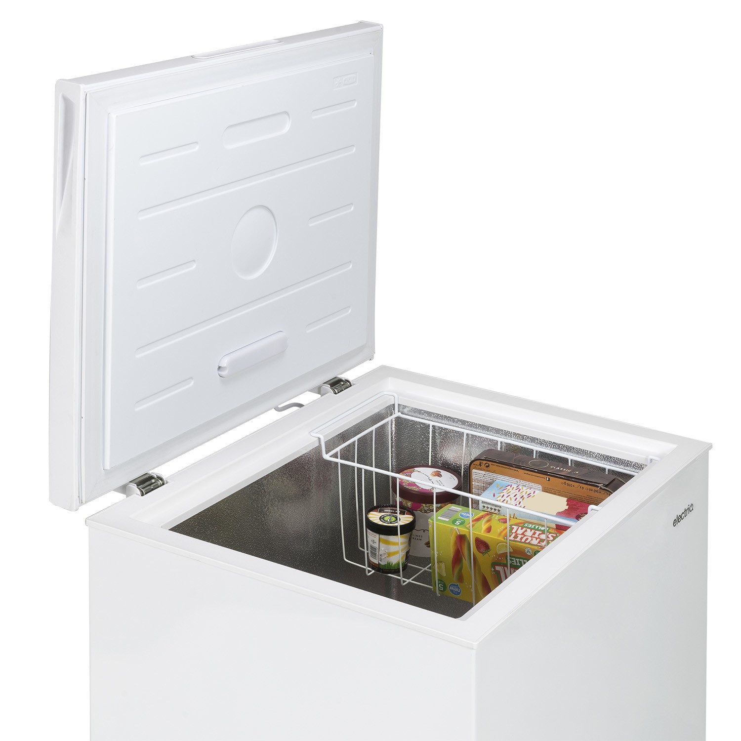 electriQ 141 Litre Chest Freezer With Outbuilding Use White BuyItDirect.ie
