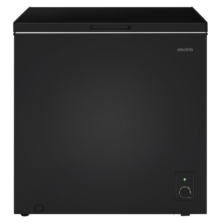 Refurbished electriQ EIQCHEST199LBLACK 199 Litre Chest Freezer Black