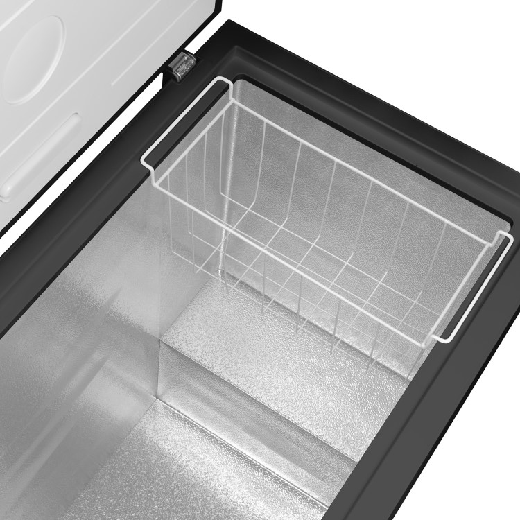 Refurbished electriQ EIQCHEST199LBLACK 199 Litre Chest Freezer Black