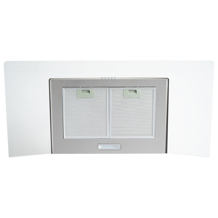 Refurbished electriQ 100cm Curved Glass Chimney Cooker Hood - Stainless Steel