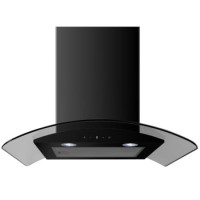 electriQ 60cm Curved Glass Touch Control Chimney Cooker Hood - Black electriQ 60cm Curved Glass Touch Control Chimney Cooker Hood - Black