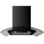 electriQ 60cm Curved Glass Touch Control Chimney Cooker Hood - Black