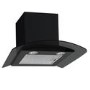 electriQ 60cm Curved Glass Touch Control Chimney Cooker Hood - Black