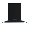 electriQ 60cm Curved Glass Touch Control Chimney Cooker Hood - Black
