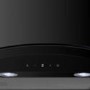 electriQ 60cm Curved Glass Touch Control Chimney Cooker Hood - Black