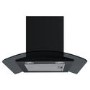 electriQ 60cm Curved Glass Touch Control Chimney Cooker Hood - Black