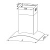 electriQ 60cm Curved Glass Touch Control Chimney Cooker Hood - Black