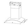 electriQ 60cm Curved Glass Touch Control Chimney Cooker Hood - Black