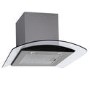 electriQ 60cm Curved Glass Touch Control Chimney Cooker Hood - Stainless Steel