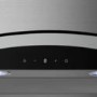 electriQ 60cm Curved Glass Touch Control Chimney Cooker Hood - Stainless Steel