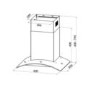 electriQ 60cm Curved Glass Touch Control Chimney Cooker Hood - Stainless Steel
