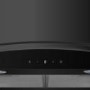 electriQ 90cm Curved Glass Touch Control Chimney Cooker Hood - Black