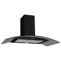 A1/EIQCURV90ENBL Refurbished electriQ EIQCURV90ENBL 90cm Curved Glass Cooker Hood Black