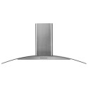A1/EIQCURV90EN Refurbished electriQ EIQCURV90EN 90cm Curved Glass Chimney Cooker Hood Stainless Steel