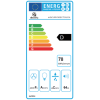 Refurbished electriQ EIQCURV90SCTOUCH 90cm Curved Glass Touch Control Chimney Cooker Hood Stainless Steel