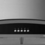 Refurbished electriQ EIQCURV90SC 90cm Curved Glass Chimney Cooker Hood Stainless Steel