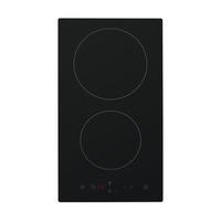 ElectrIQ 30cm Domino Touch Control 2 Zone Ceramic Hob Black