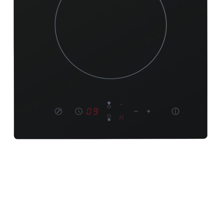 electriQ 30cm Domino Touch Control Two Zone Ceramic Hob in Black - Plug in and go!