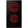 electriQ 30cm Domino Touch Control Two Zone Ceramic Hob in Black - Plug in and go!