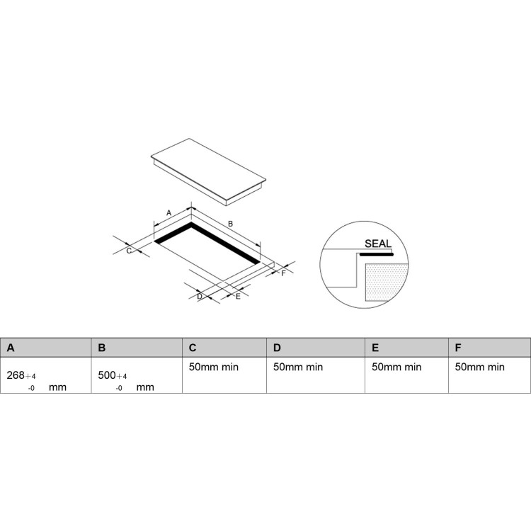 electriQ 30cm Domino Touch Control Two Zone Ceramic Hob in Black - Plug in and go!