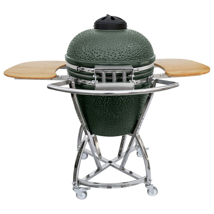 Boss Grill The Egg XL - 22 Inch Ceramic Kamado Style Charcoal Smoker BBQ Grill - In Green