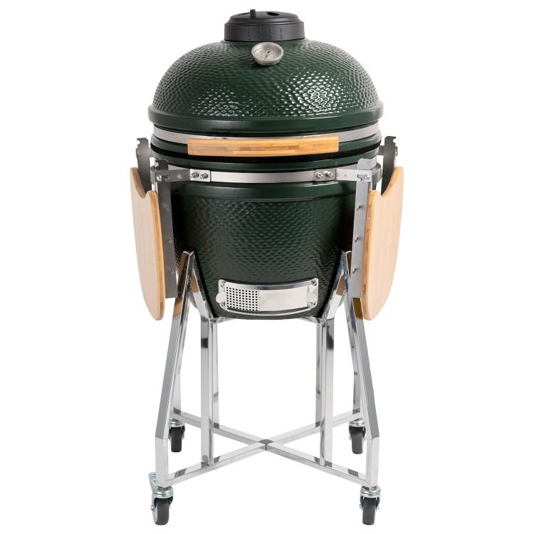 Boss Grill The Egg - 18 Inch Ceramic Kamado Style Charcoal Egg BBQ Grill - Green